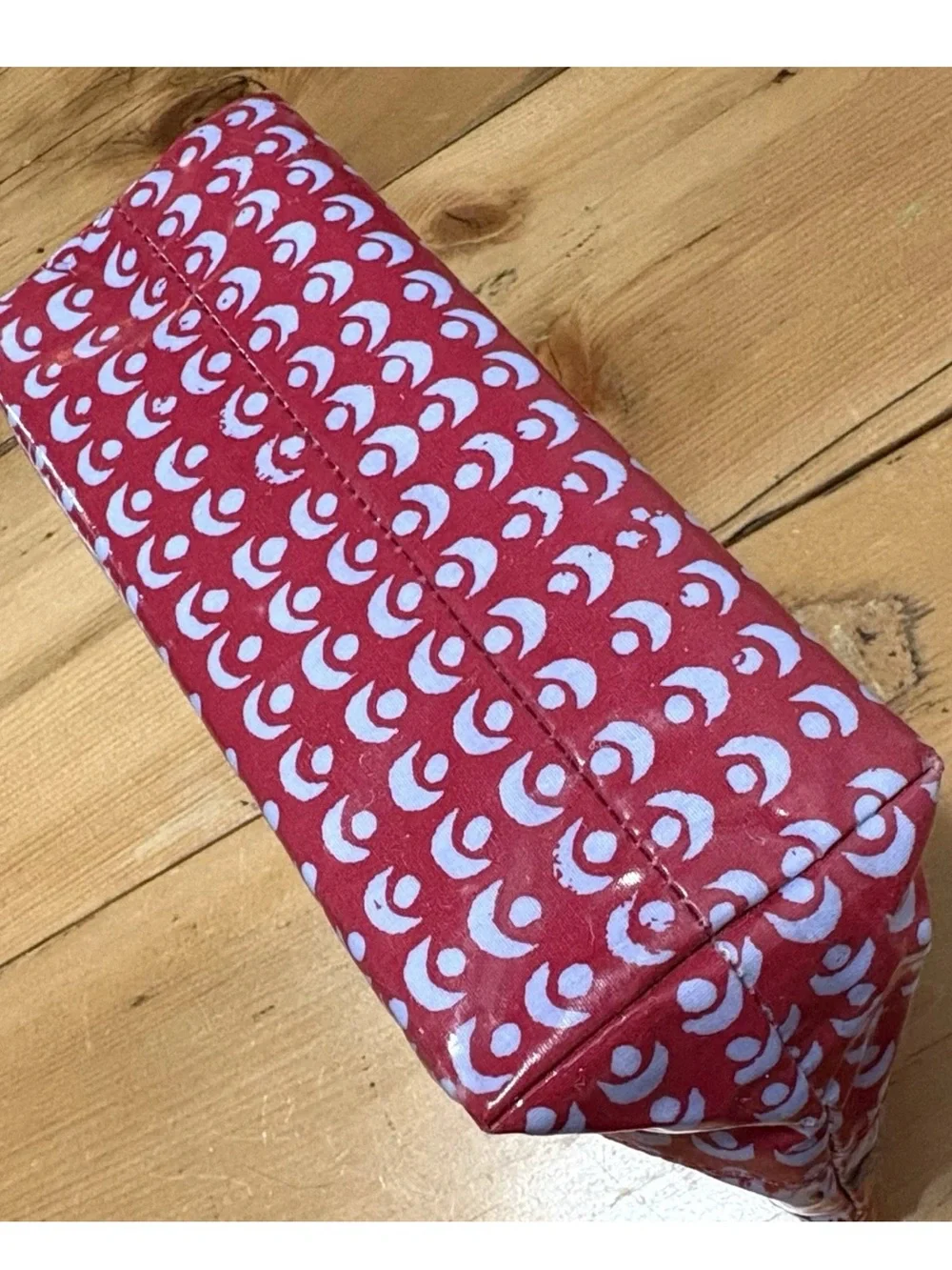 TORY BURCH Cosmetic Case Red Floral Makeup Bag